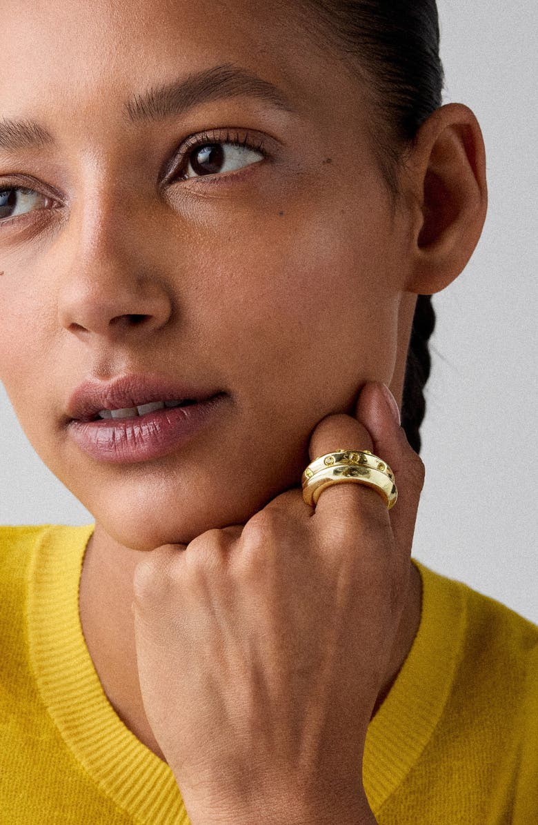 Kate Spade New York banana set of 2 stacking rings, Alternate, color, Light Topaz