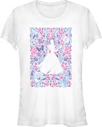 Wicked: For Good Junior's Wicked For Good Glinda Floral Purple and Pink Poster Graphic T-Shirt