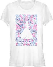 Wicked: For Good Junior's Wicked For Good Glinda Floral Purple and Pink Poster Graphic T-Shirt