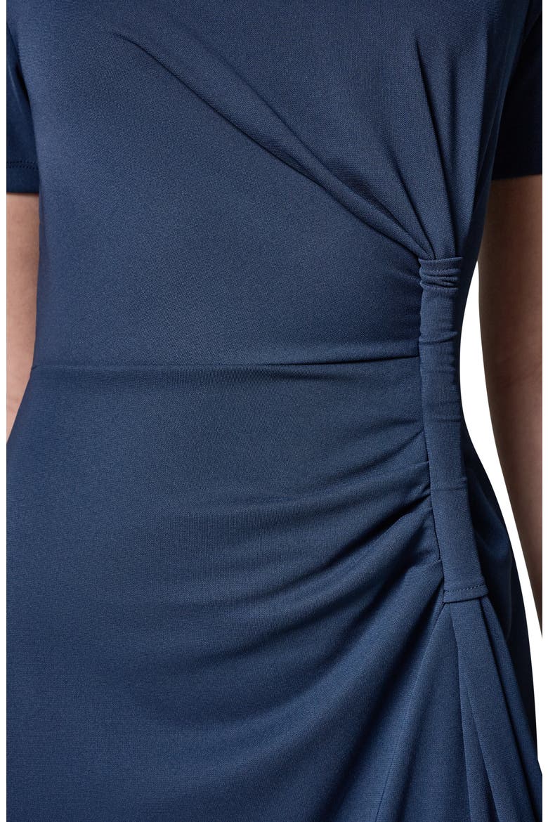 Side Ruched Jersey Midi Dress, Alternate, color, NIGHT SKY