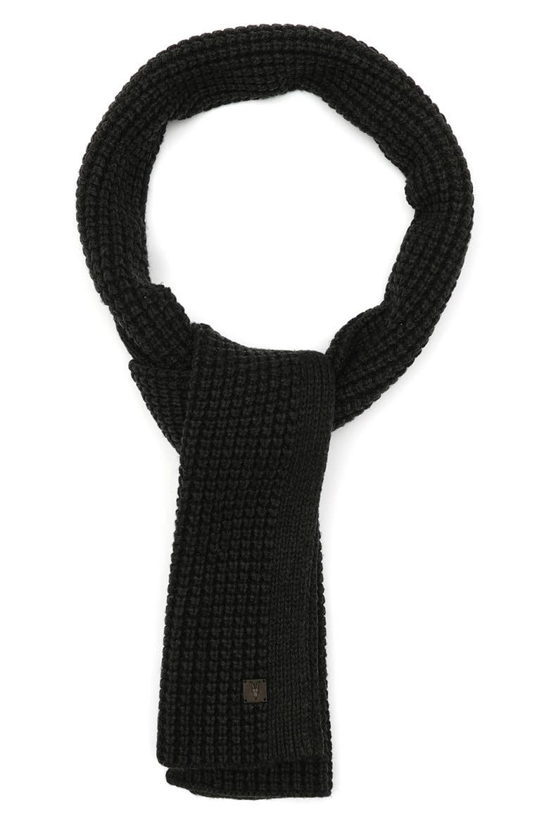 Thermal Knit Scarf, Alternate, color, CINDER BLACK MARL