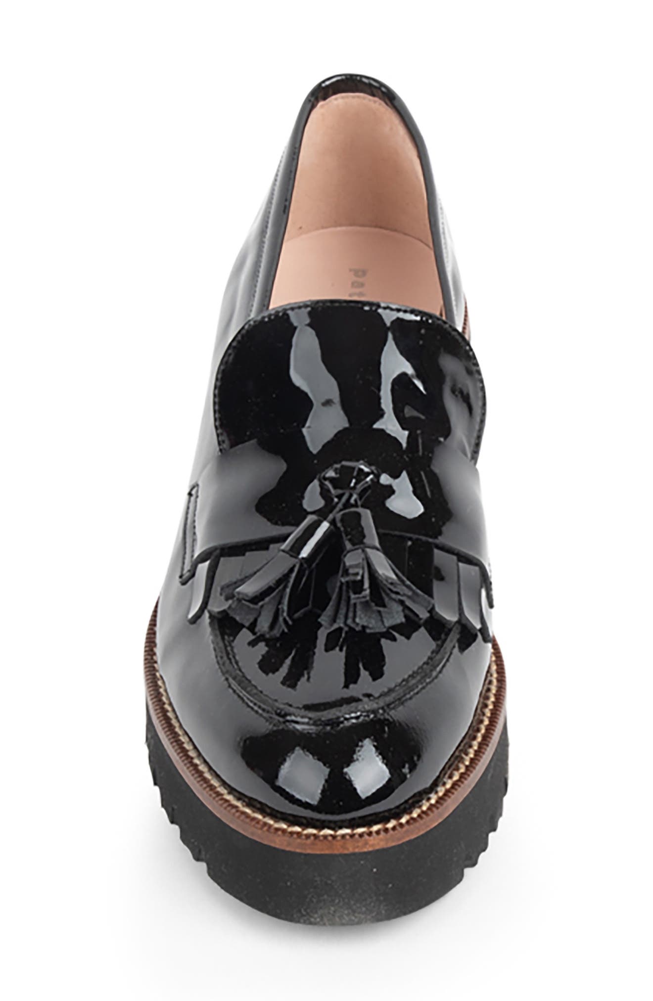 Beckham Tassel Lug Loafer, Alternate, color, BLACK PATENT
