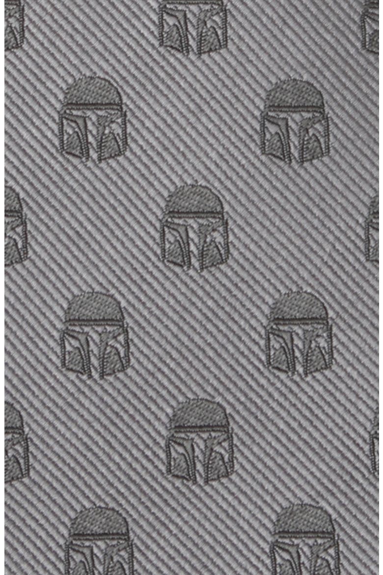 Star Wars™ - Mandalorian Helmet Silk Tie, Alternate, color, GRAY