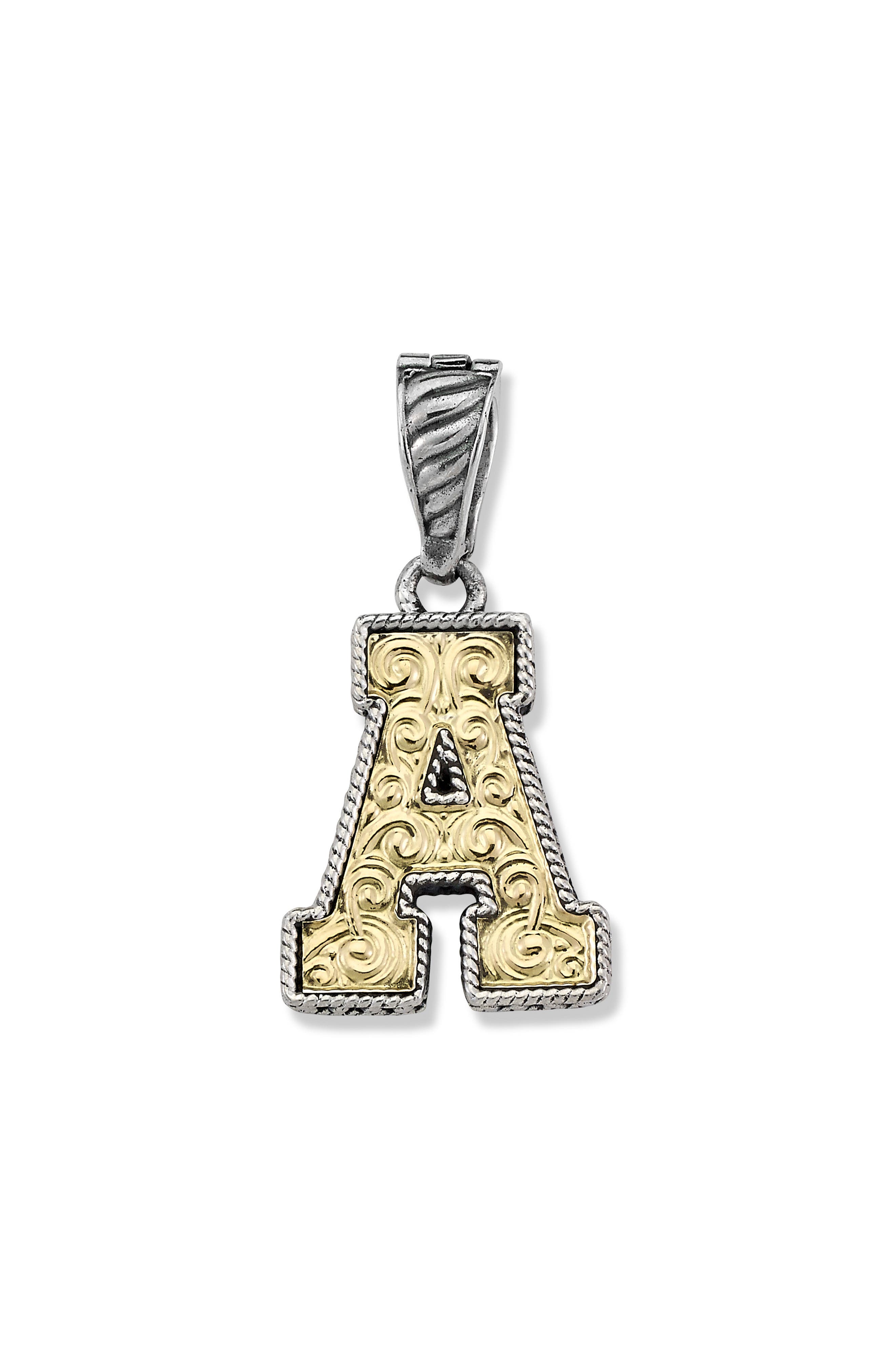 SAMUEL B. Two-Tone Initial Pendant