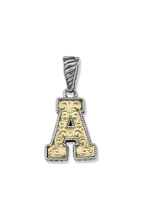 Two-Tone Initial Pendant