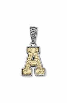 Two-Tone Initial Pendant