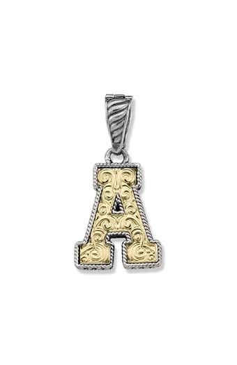 SAMUEL B. Two-Tone Initial Pendant