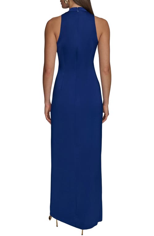 Donna Karan New York Belted Handkerchief Hem Midi Dress In Sapphire