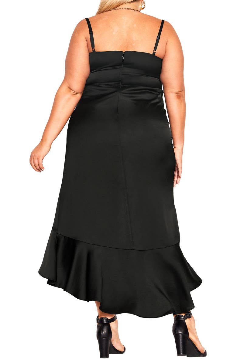 City Chic Belle Sleeveless Ruffle Maxi Dress, Alternate, color, 