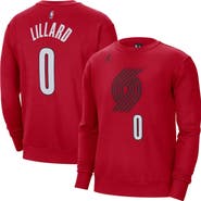 Jordan Brand Men's Jordan Brand Damian Lillard Red Portland Trail Blazers Statement Name & Number Pullover Sweatshirt