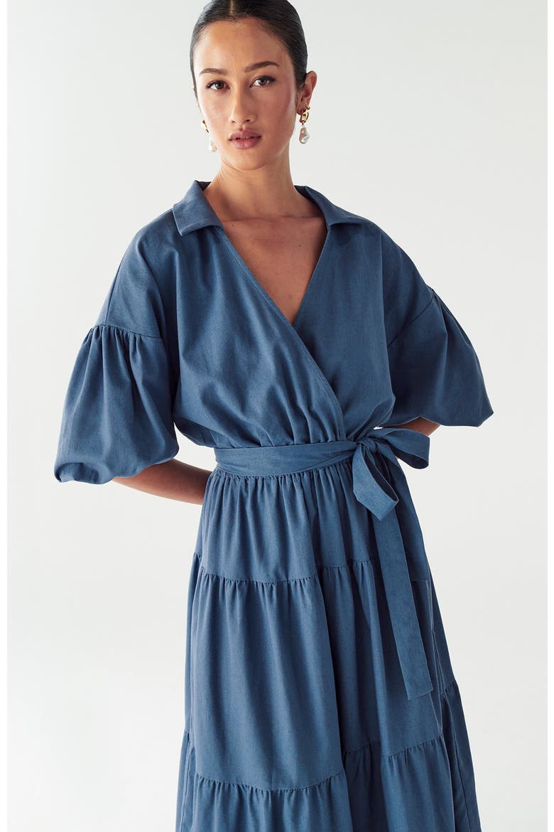 Sole Maxi Dress, Alternate, color, Petrol Blue