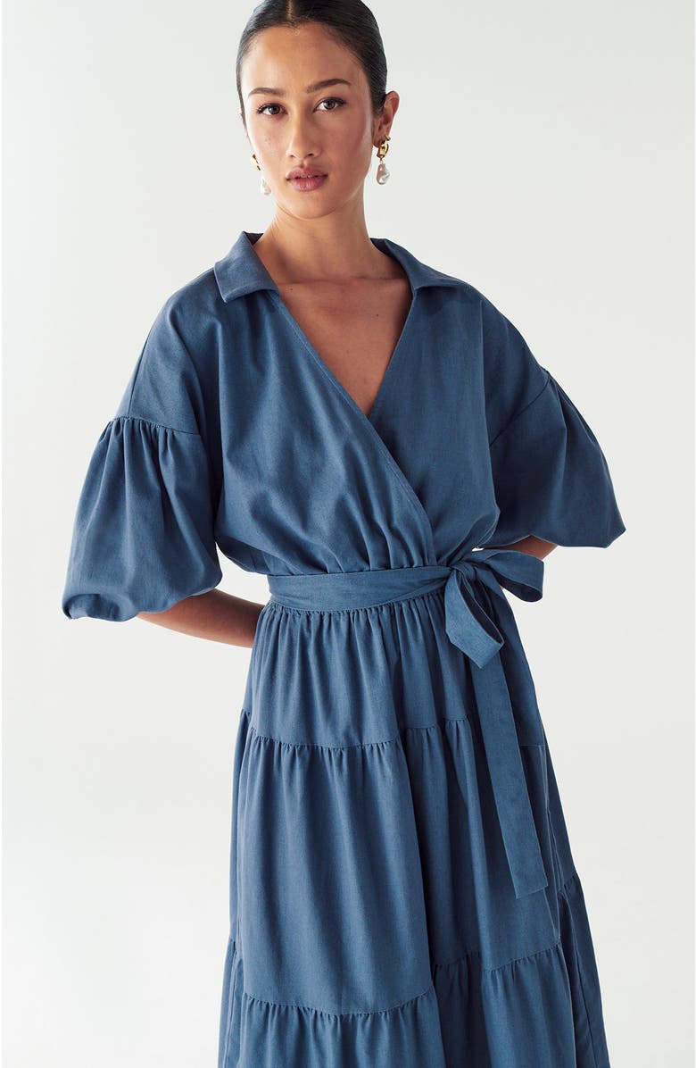 WILLA Sole Maxi Dress, Alternate, color, Petrol Blue