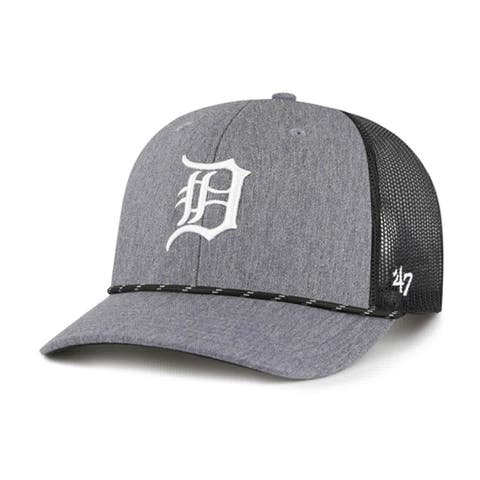 Men's '47 Charcoal Detroit Tigers Carbon Rope Trucker Adjustable Hat