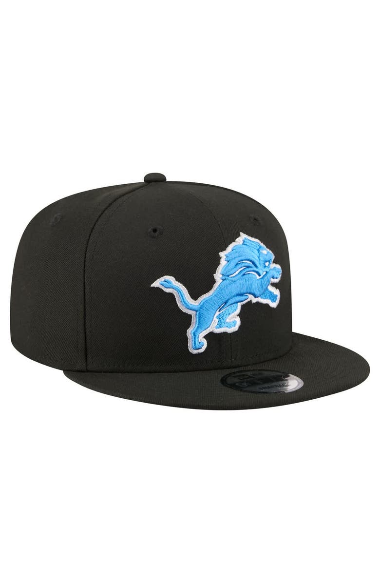 New Era Men's New Era Black Detroit Lions 9FIFTY Snapback Hat, Alternate, color, Black