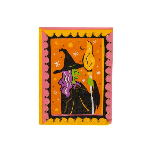 Monster Mash Witch Frame Halloween Guest Napkins