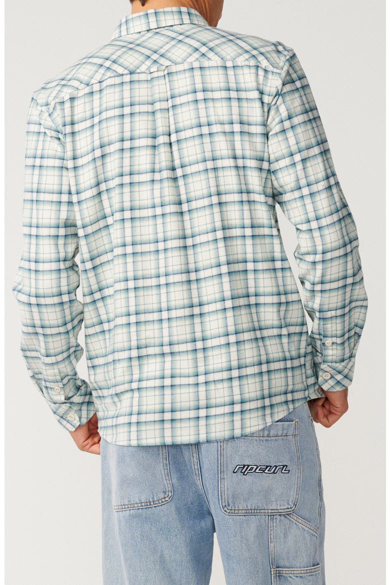 Check Cotton Button-Up Shirt, Alternate, color, BONE