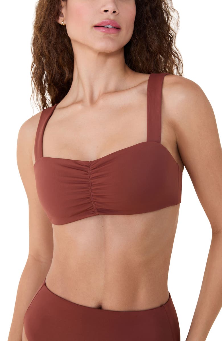 Andie The Sahara Bikini Top, Alternate, color, Caramel