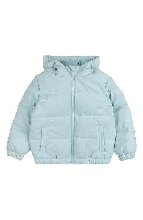 Kids' Corduroy Water Resistant Hooded Quilted Jacket (Toddler & Little Kid)
