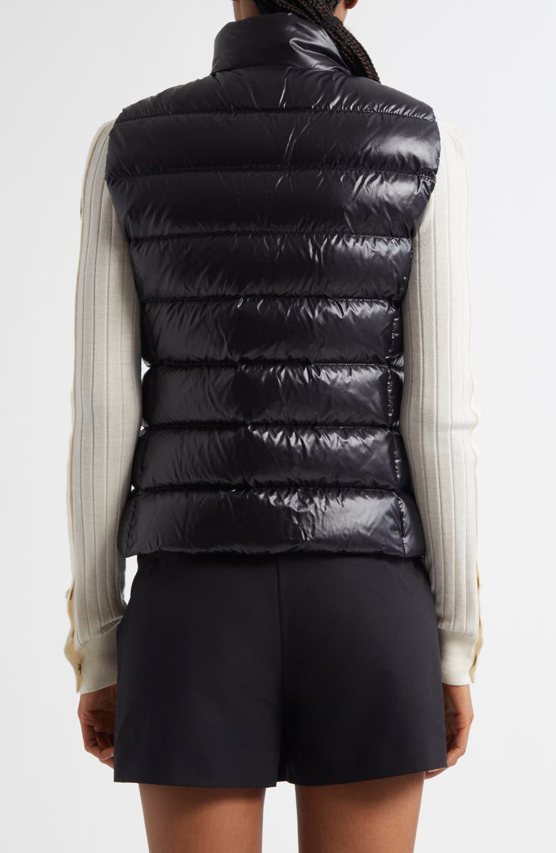 Moncler Ghany Mock Neck Down Puffer Vest, Alternate, color, Black/Black