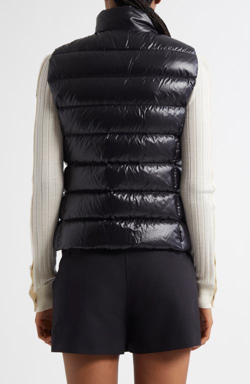 Moncler Ghany Mock Neck Down Puffer Vest In Black