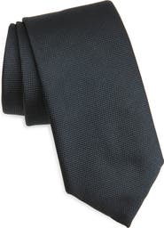 BOSS Solid Blue Silk Tie