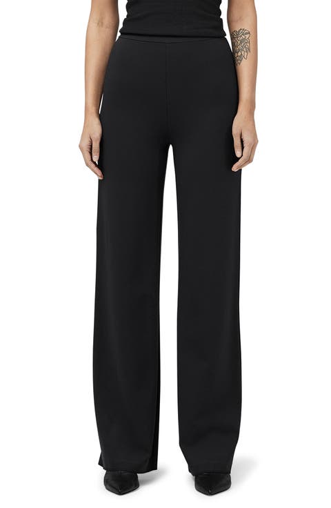 Irina Pull-On Wide Leg Ponte Pants