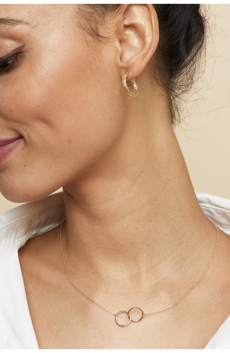 Oradina 14K Gold Forever Linked Necklace, Alternate, color, White Gold