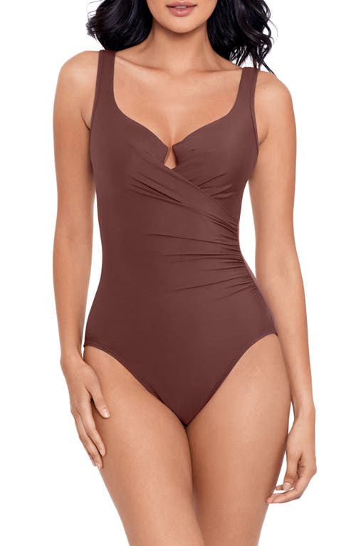 Miraclesuit® Must Have Escape One-Piece Swimsuit in Tamarind Brown 