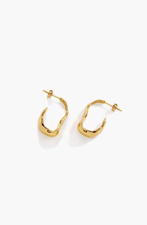 Bua Midi Hoop Earrings In Gold