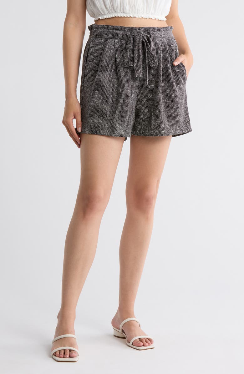 DR2 by Daniel Rainn Tie Front Shorts, Main, color, Black