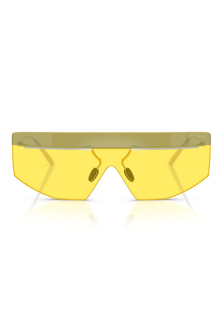 140mm Shield Sunglasses, Main, color, SILVER/ YELLOW SILVER