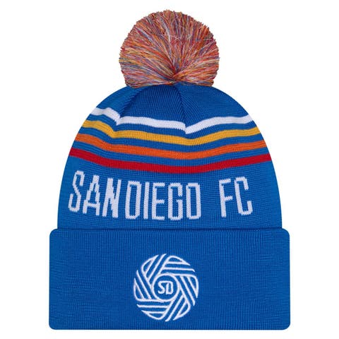 Men's New Era Royal San Diego FC 2026 Jersey Hook Cuffed Knit Hat with Pom
