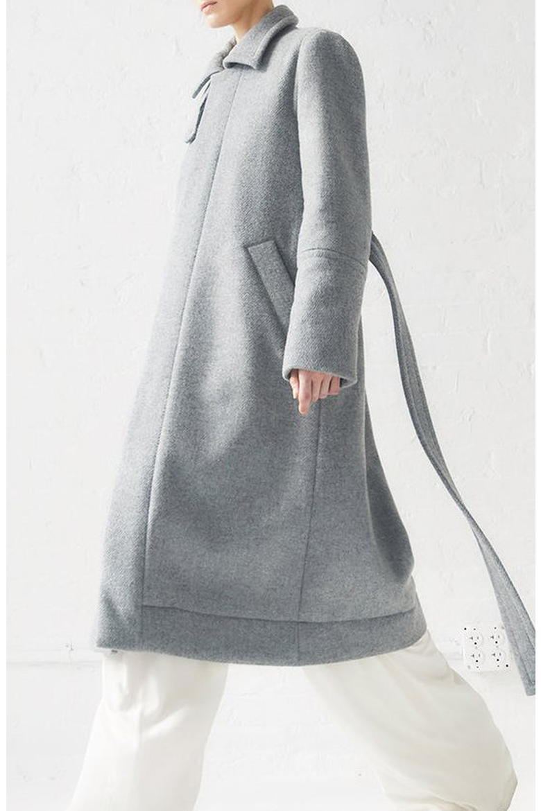 Down Wool Overcoat, Alternate, color, Gray