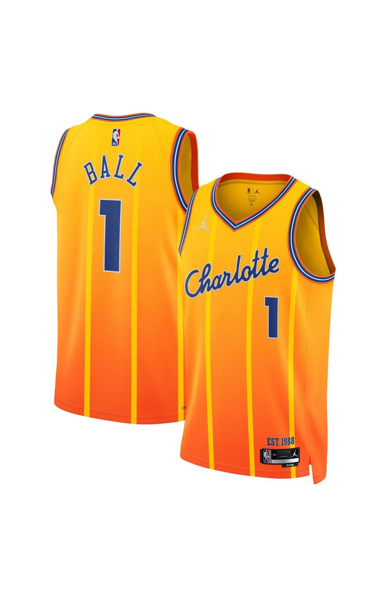 Jordan Brand Unisex Jordan Brand LaMelo Ball Orange Charlotte Hornets 2025/26 Swingman Jersey - City Edition, Main, color, Orange