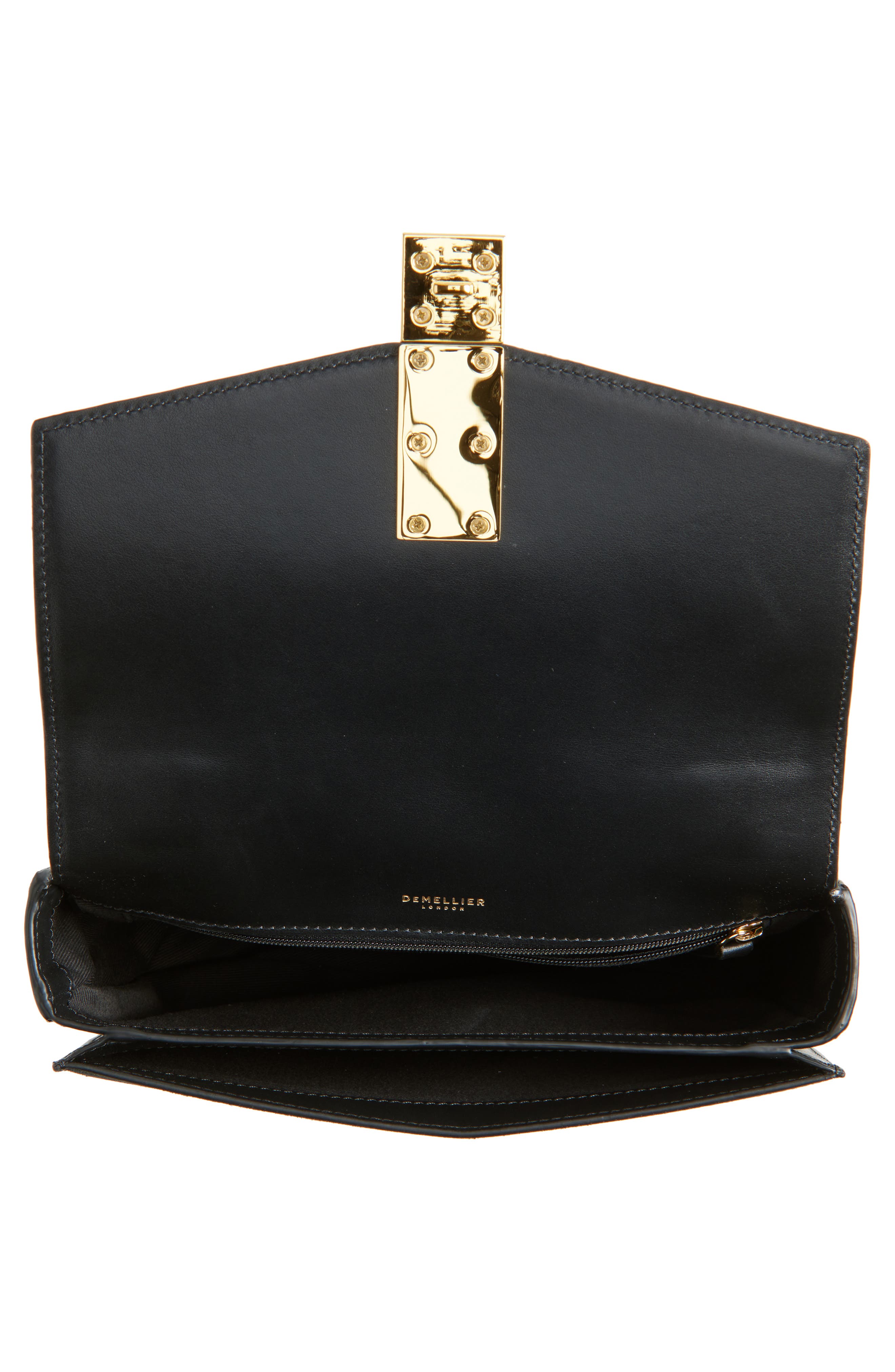 DeMellier Vancouver Leather Crossbody Bag, Alternate, color, Black Black Enamel