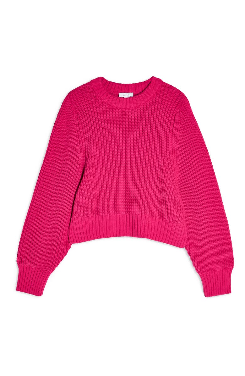 Topshop Rib Knit Sweater, Alternate, color,