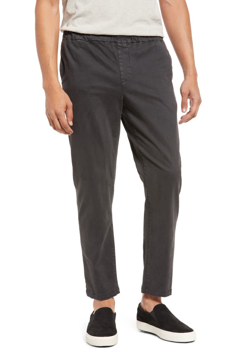 Julian Cotton Blend Pants, Main, color, WASHED BLACK