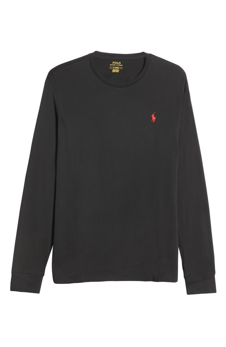 Polo Ralph Lauren Men
s Embroidered Logo Long Sleeve Cotton T-Shirt, Alternate, color,