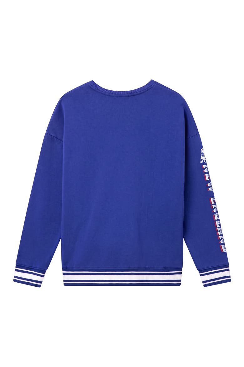 New England Patriots Striped Rib Fleece Sweatshirt, Alternate, color, LIBERTY