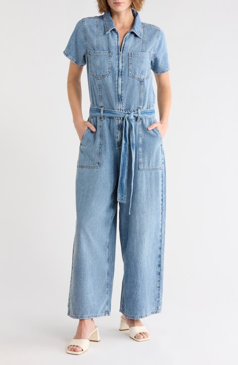 Fit for Success Straight Leg Denim Jumpsuit