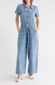 Good American Fit for Success Straight Leg Denim Jumpsuit