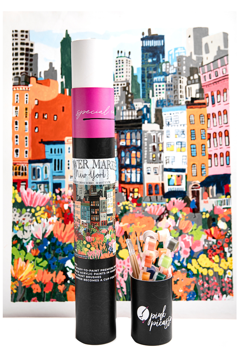 NYC Flower Market Paint by Numbers Kit, Main, color, Multicolor