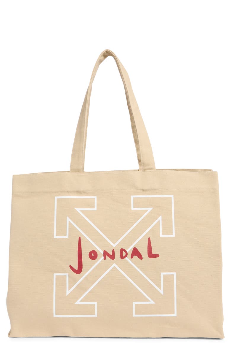 Off-White Jondal Canvas Tote, Main, color, 