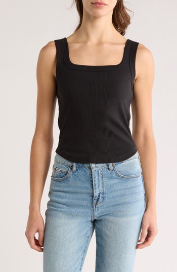 Madewell Luma Tank In Jet Black