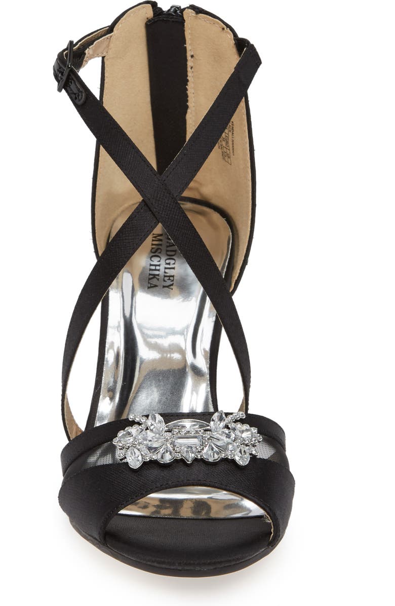 Badgley Mischka Collection Badgley Mischka Kandall Hannah Embellished Cross Strap Sandal, Alternate, color,
