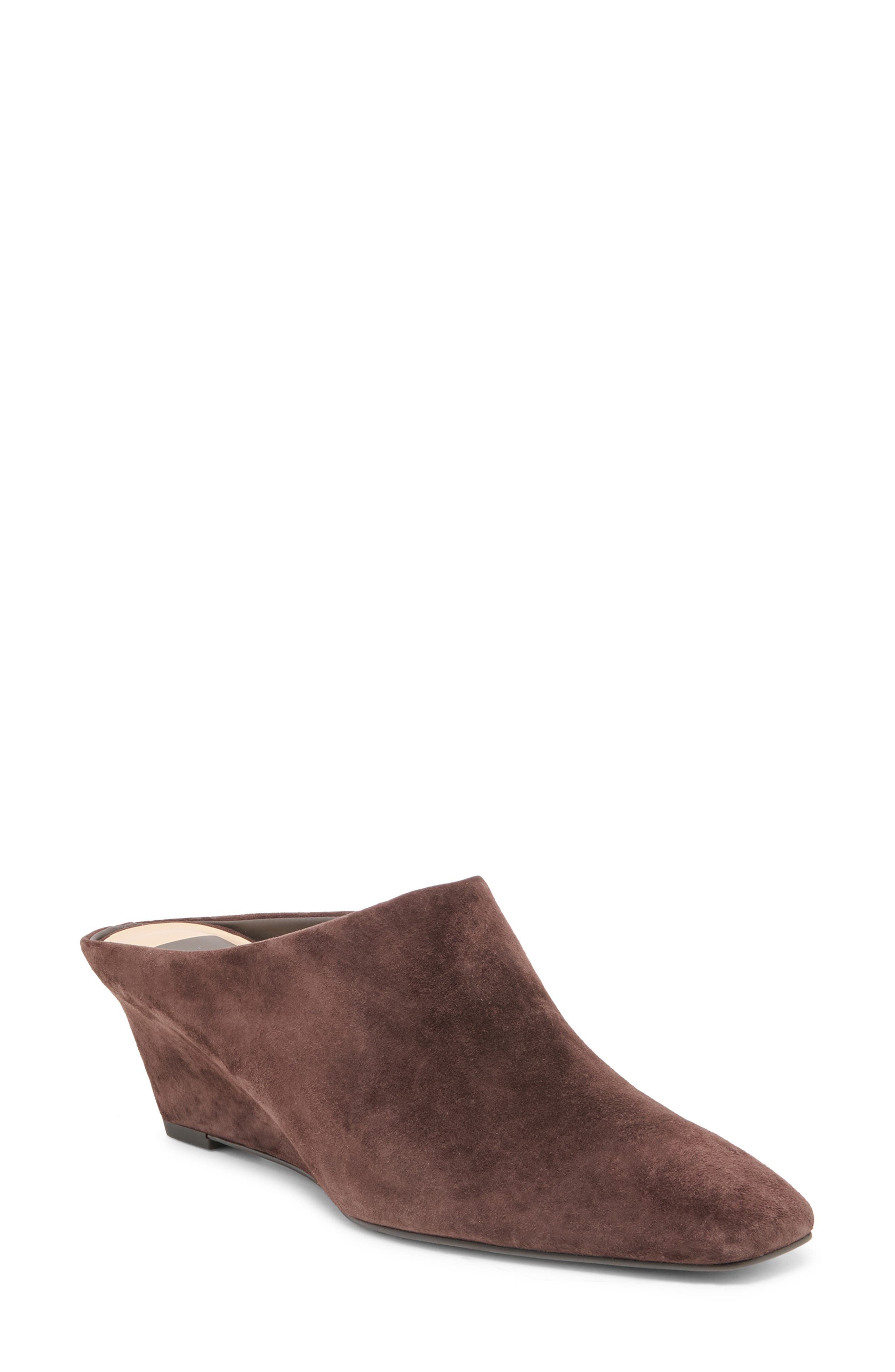 Hilah Wedge Pump, Main, color, MAHOGANY SUEDE