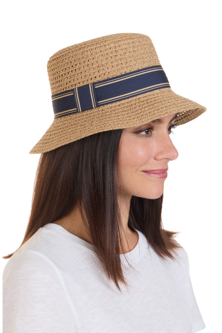 Straw Open Weave Cloche, Alternate, color, NATURAL