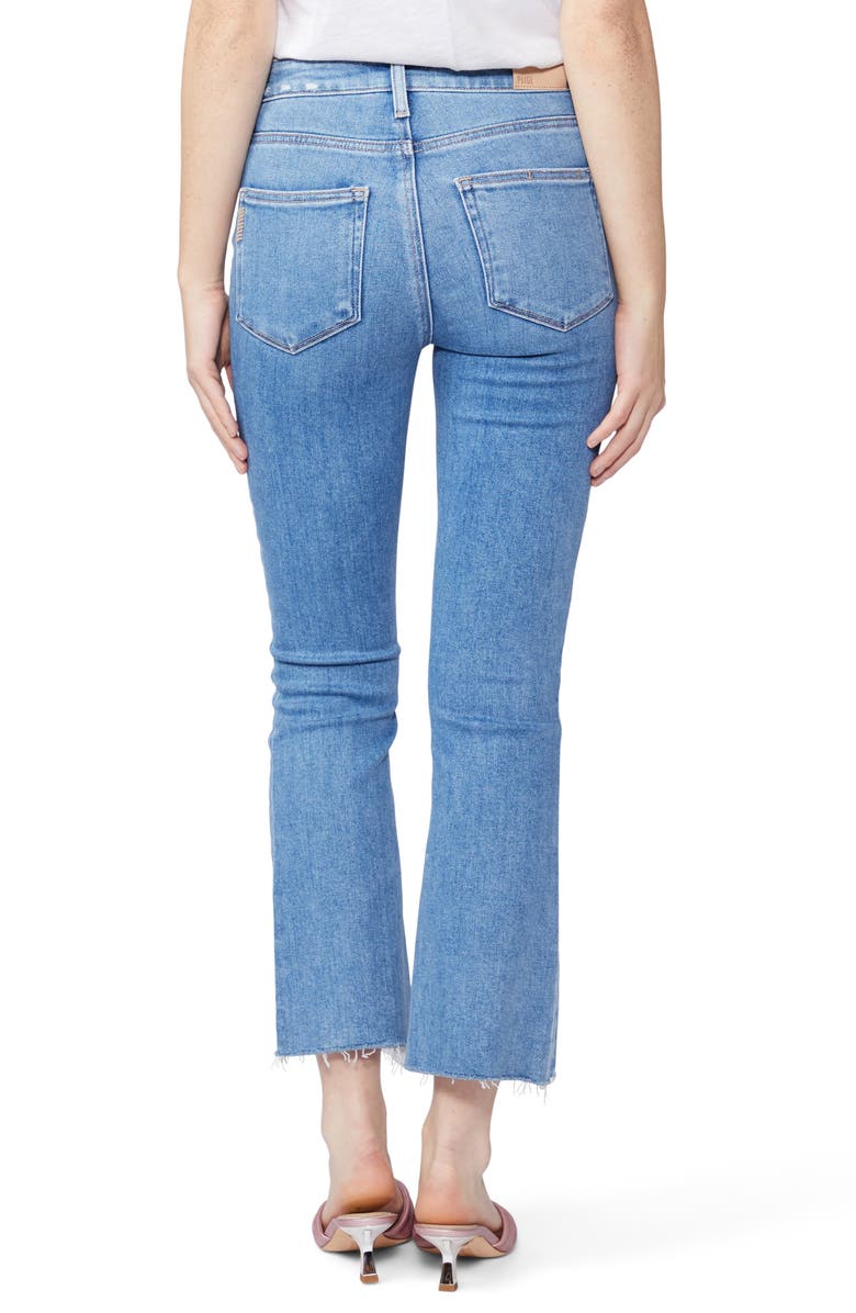 PAIGE Colette Raw Hem High Waist Crop Flare Jeans, Alternate, color, Mel Distressed Live Hem