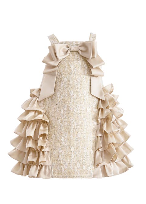 Ruffle Cascade Bow Dress (Toddler, Little Kid & Big Kid)