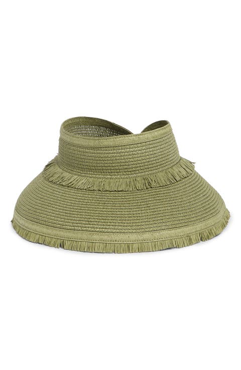 Fringe Packable Straw Visor
